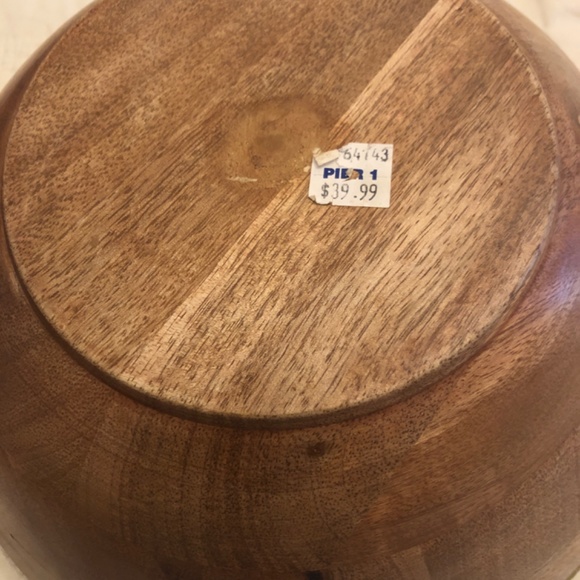 Pier 1 metal and wood bowl - Picture 3 of 3